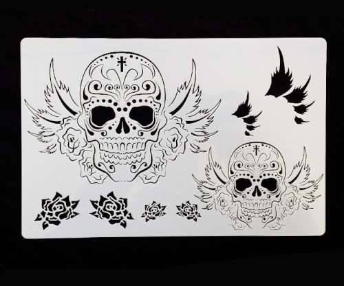 Day Of The Dead Stencil #2 - Click Image to Close